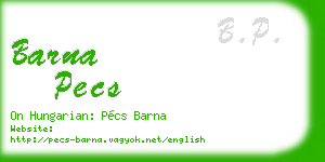 barna pecs business card